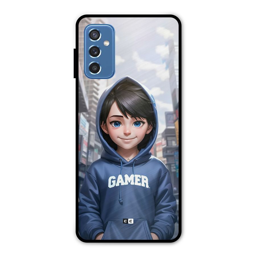 Cute Gamer Metal Back Case for Galaxy M52 5G
