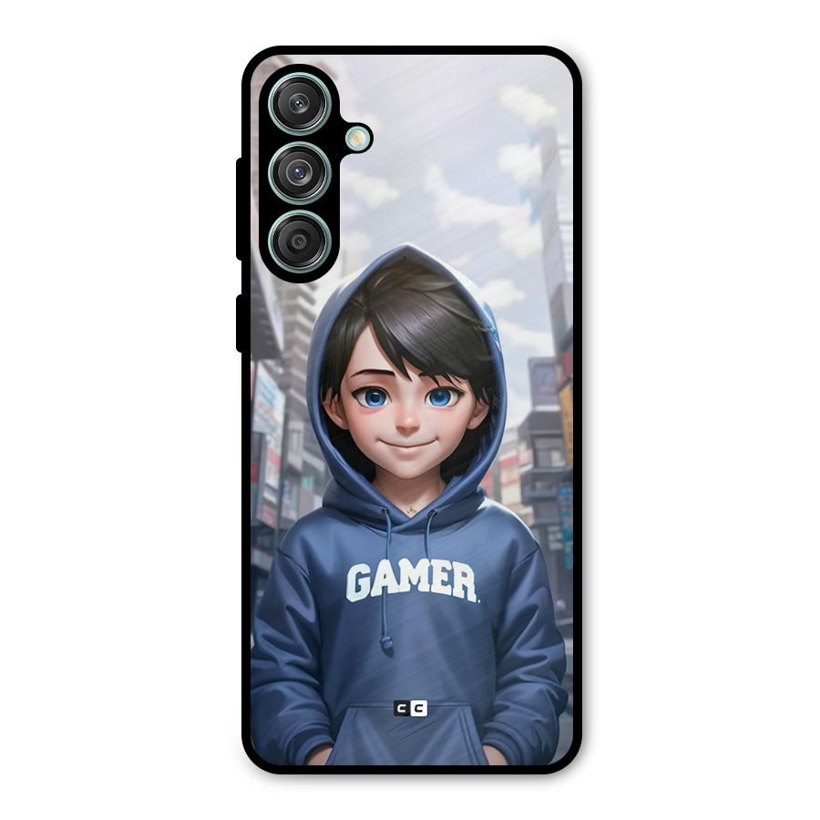Cute Gamer Metal Back Case for Galaxy M55 5G