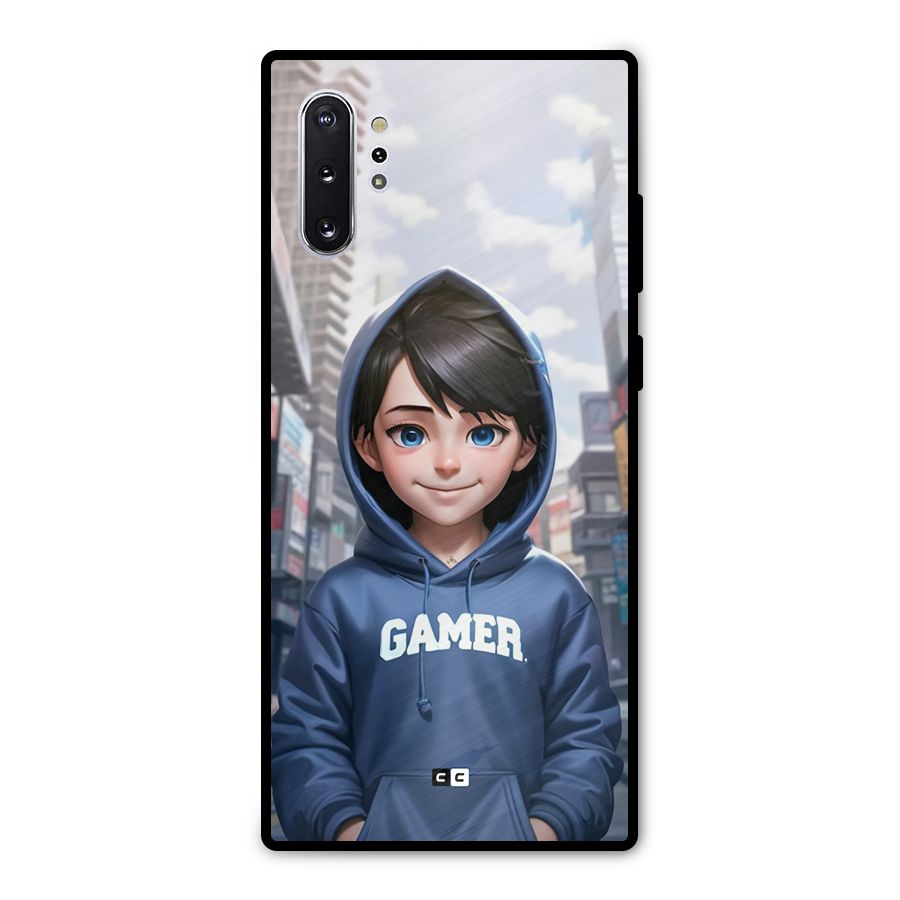 Cute Gamer Metal Back Case for Galaxy Note 10 Plus