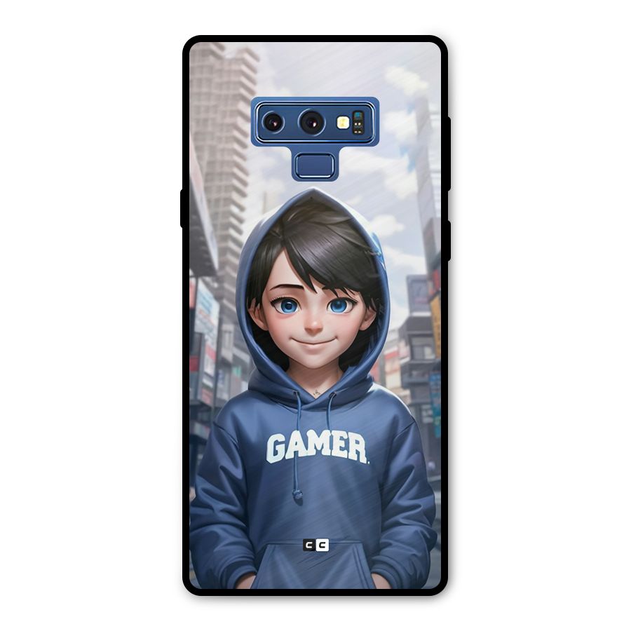 Cute Gamer Metal Back Case for Galaxy Note 9