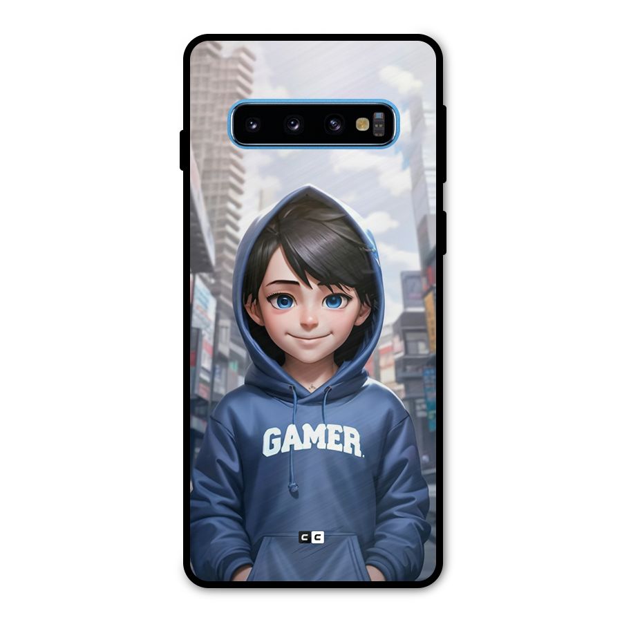 Cute Gamer Metal Back Case for Galaxy S10