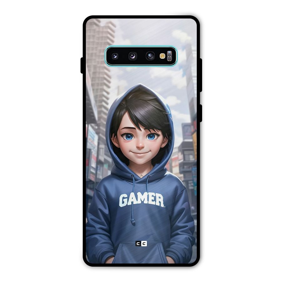 Cute Gamer Metal Back Case for Galaxy S10 Plus