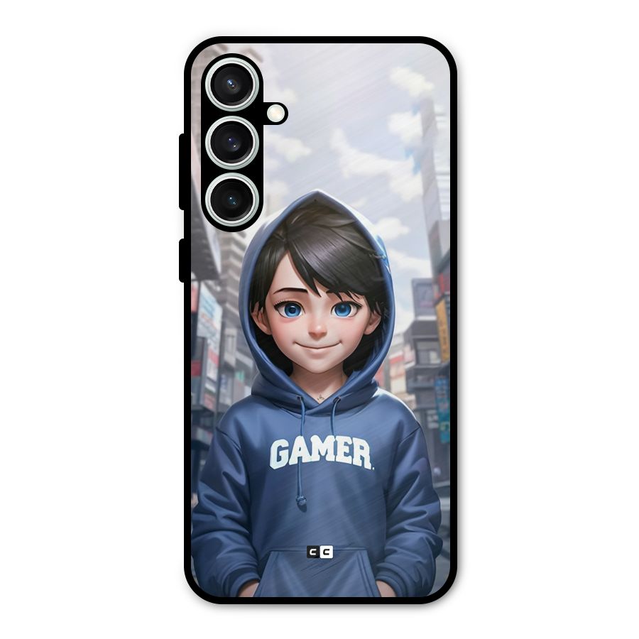 Cute Gamer Metal Back Case for Galaxy S23 FE