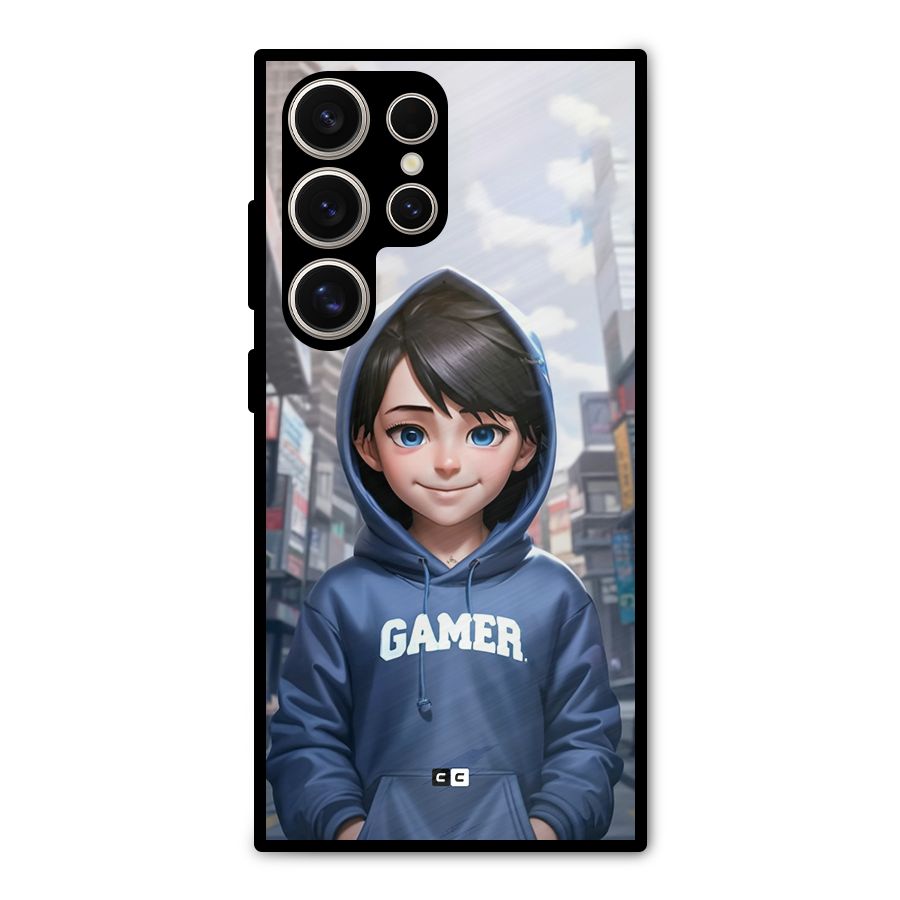 Cute Gamer Metal Back Case for Galaxy S24 Ultra