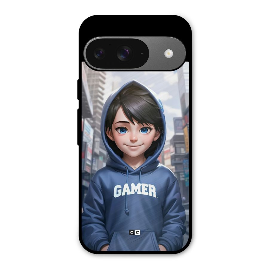 Cute Gamer Metal Back Case for Google Pixel 9