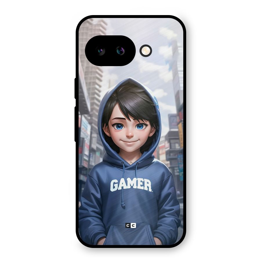 Cute Gamer Metal Back Case for Google Pixel 9a
