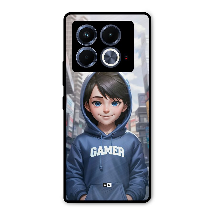 Cute Gamer Metal Back Case for Infinix Note 40 5G