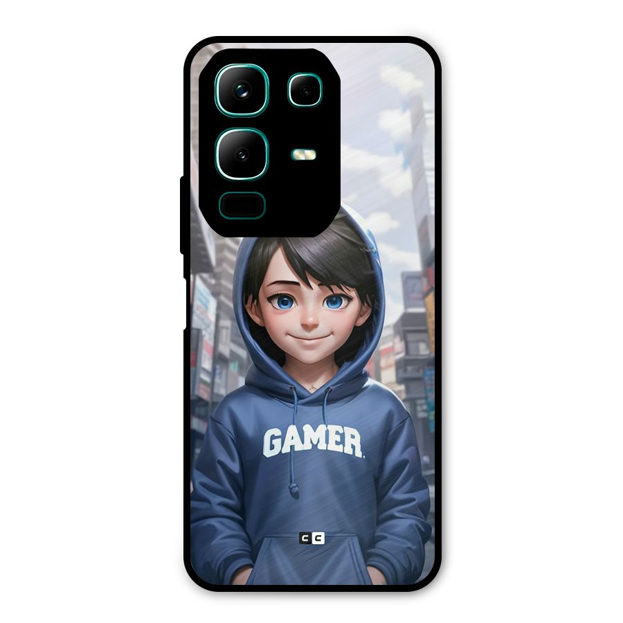 Cute Gamer Metal Back Case for Infinix Note 50x