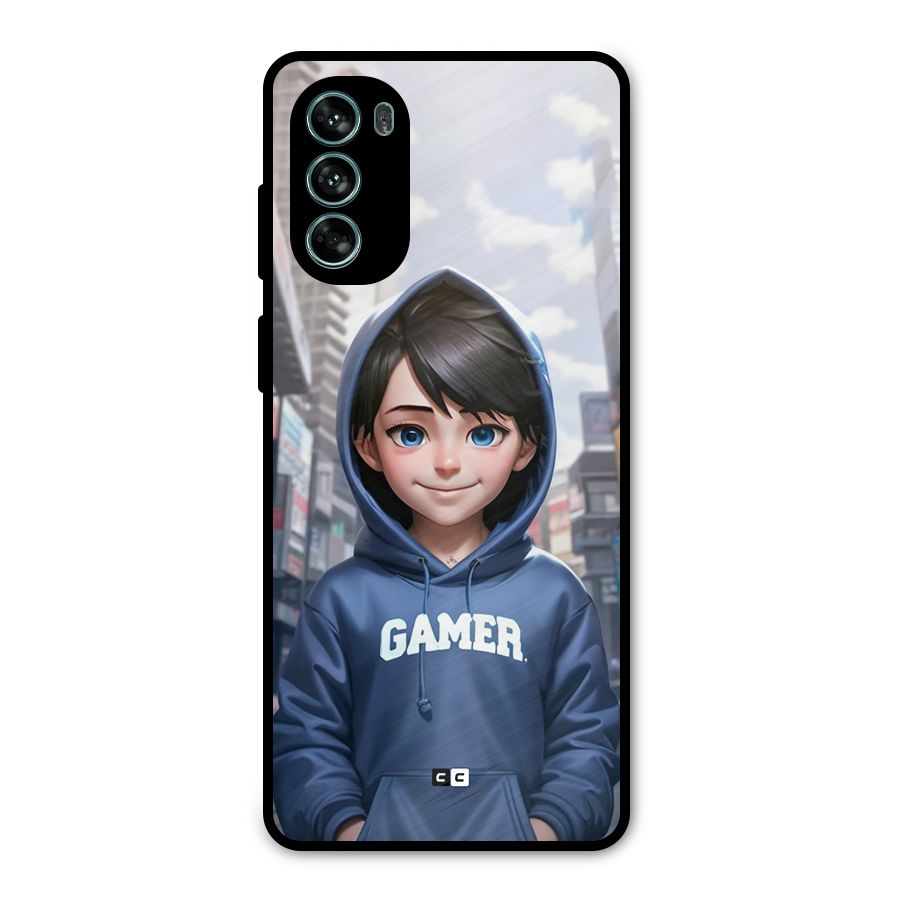 Cute Gamer Metal Back Case for Moto G62