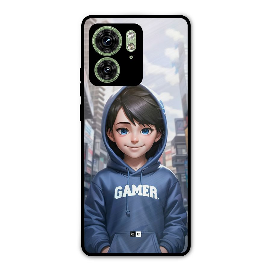 Cute Gamer Metal Back Case for Motorola Edge 40 5G