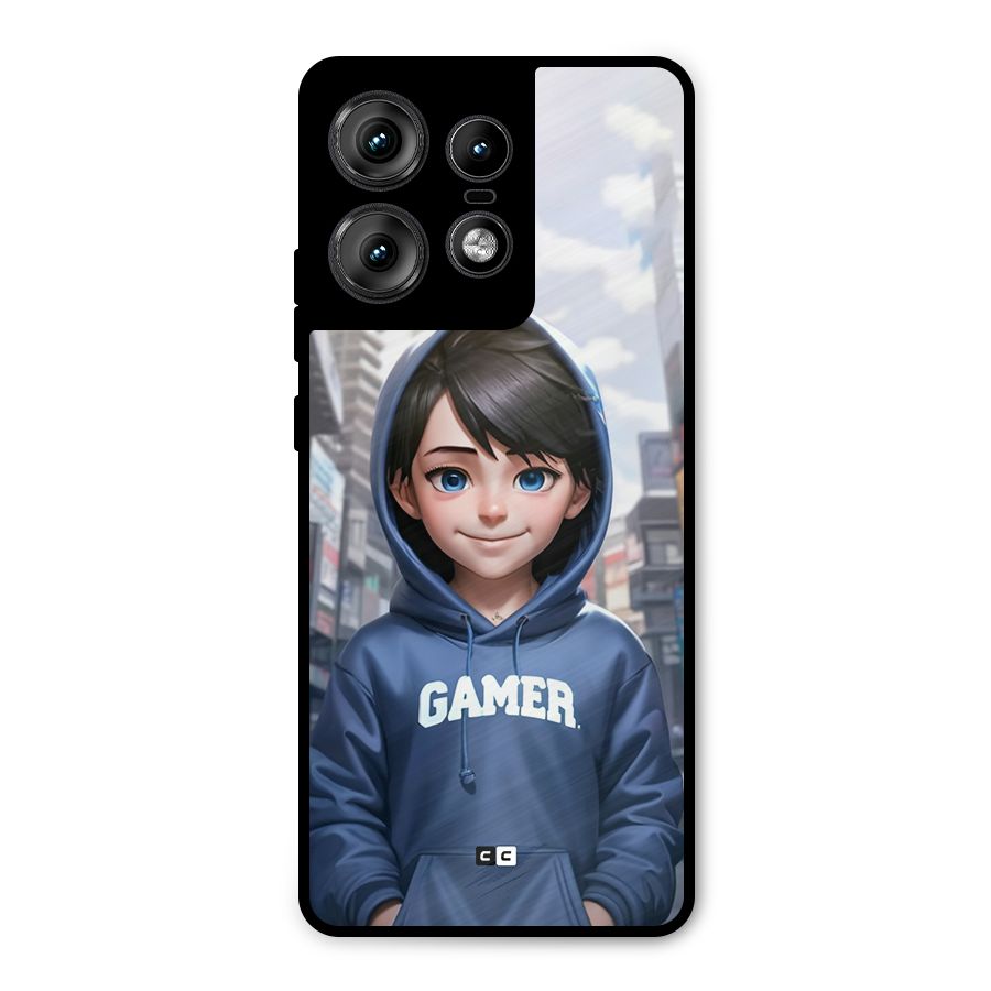 Cute Gamer Metal Back Case for Motorola Edge 50 Pro