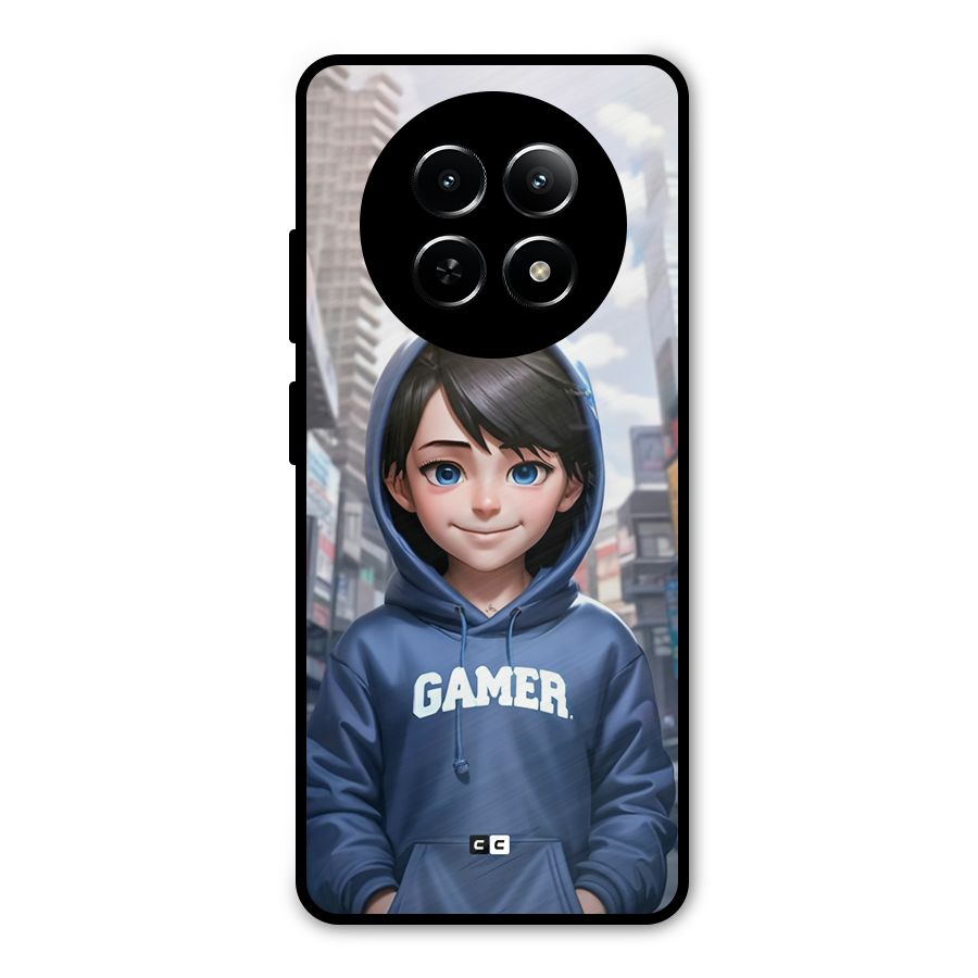 Cute Gamer Metal Back Case for Realme 12x 5G