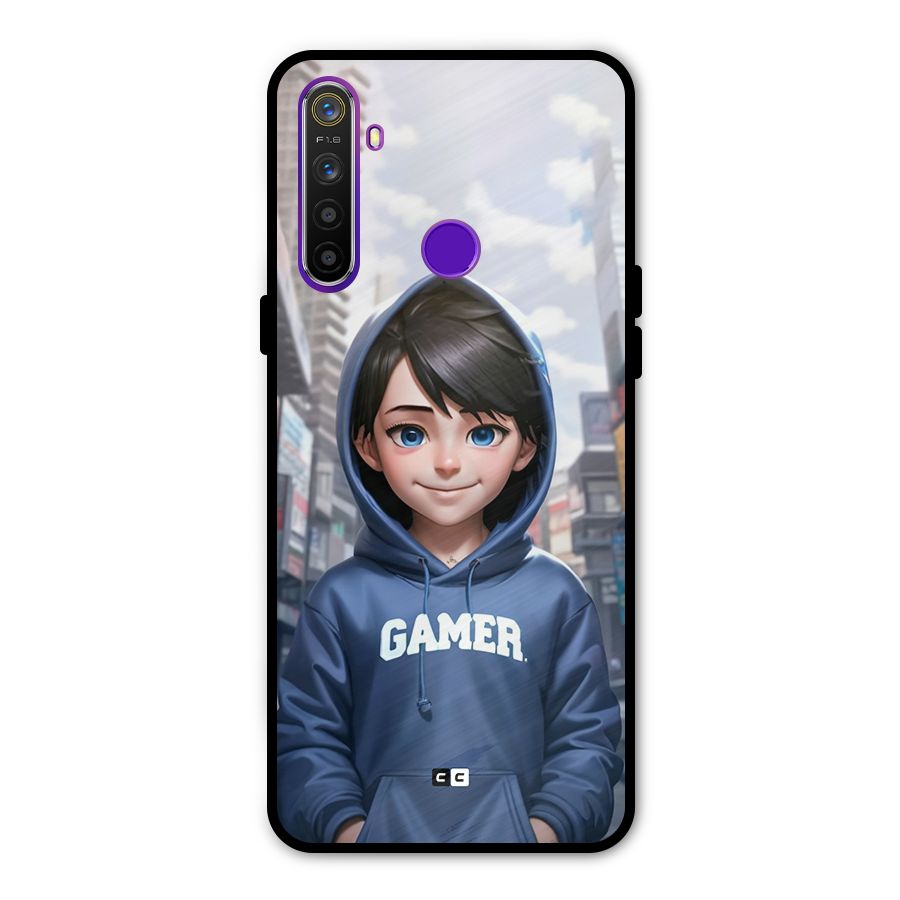 Cute Gamer Metal Back Case for Realme 5