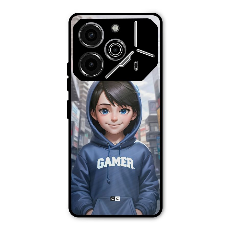 Cute Gamer Metal Back Case for Tecno Pova 6 Pro