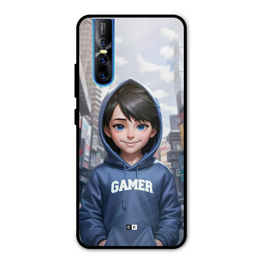 Cute Gamer Metal Back Case for Vivo V15 Pro