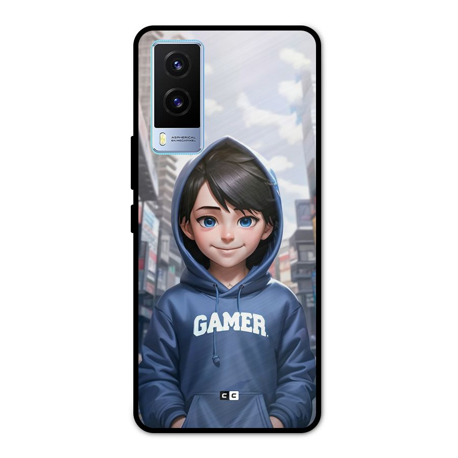 Cute Gamer Metal Back Case for Vivo V21e 5G