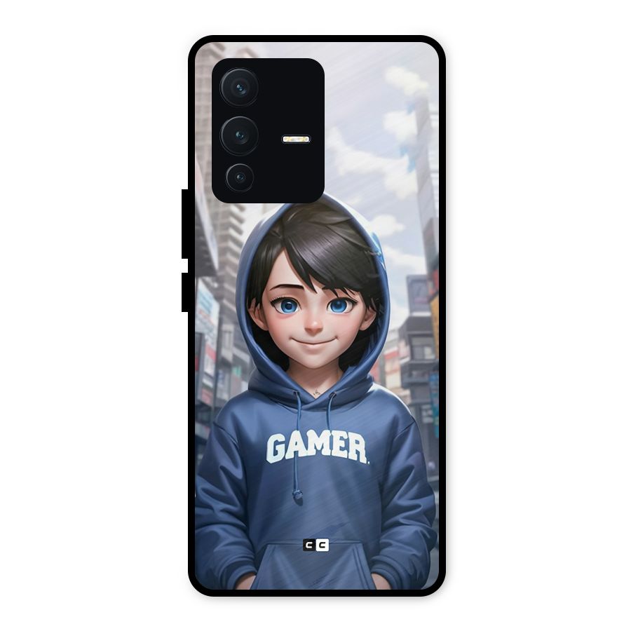 Cute Gamer Metal Back Case for Vivo V23 5G