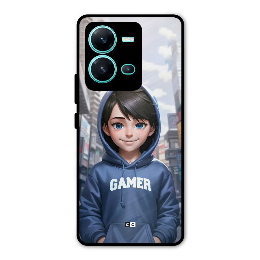 Cute Gamer Metal Back Case for Vivo V25