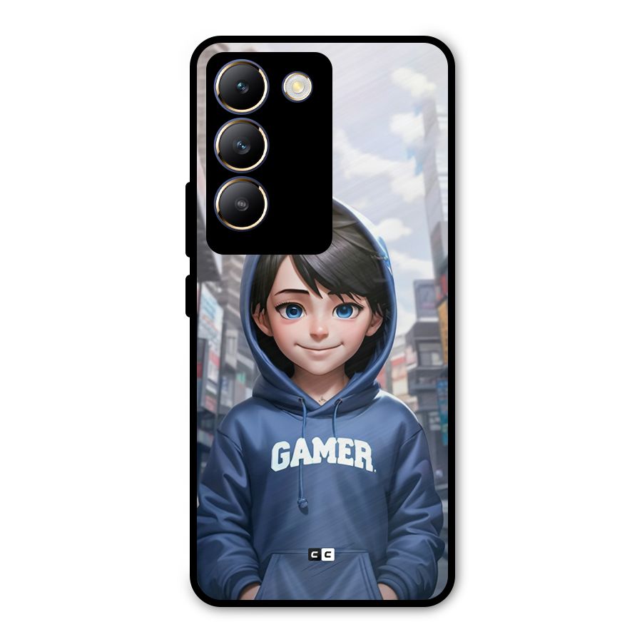 Cute Gamer Metal Back Case for Vivo Y200e