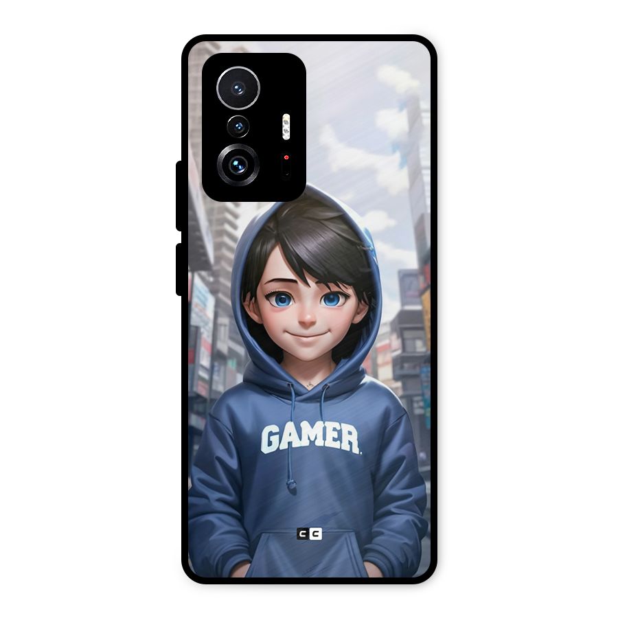Cute Gamer Metal Back Case for Xiaomi 11T Pro