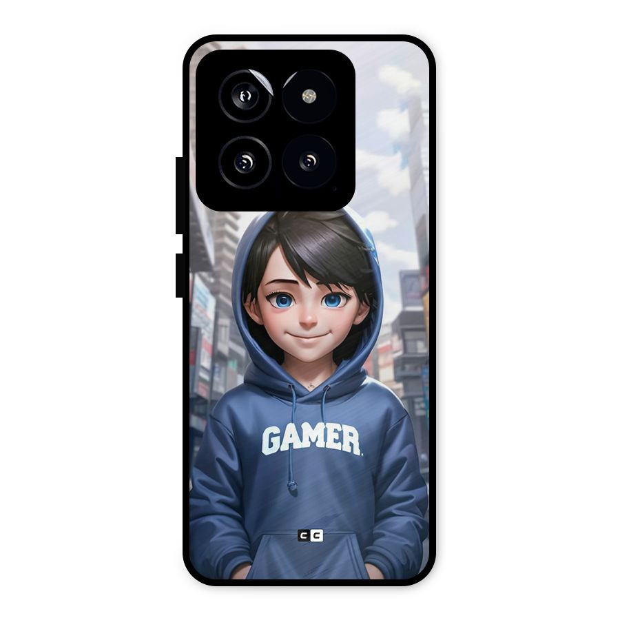 Cute Gamer Metal Back Case for Xiaomi 14