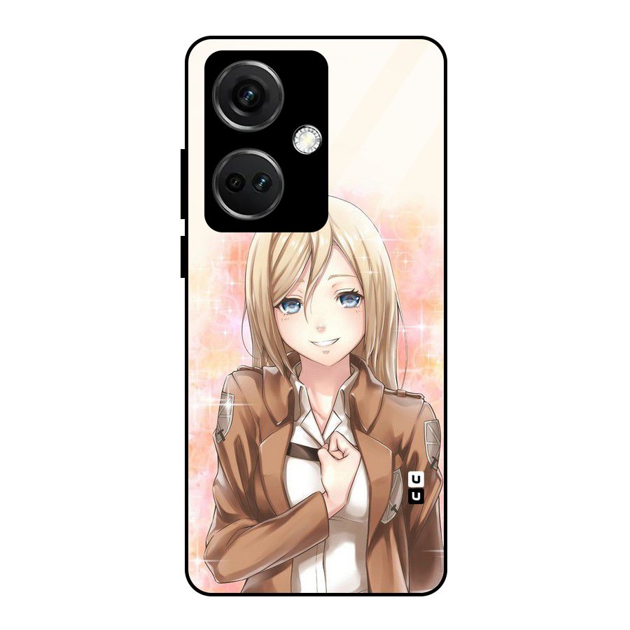 Cute Girl Art Glass Back Case for OnePlus Nord CE 3 5G