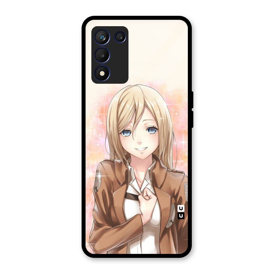Cute Girl Art Glass Back Case for Realme 9 5G Speed