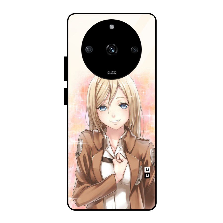Cute Girl Art Glass Back Case for Realme Narzo 60 5G
