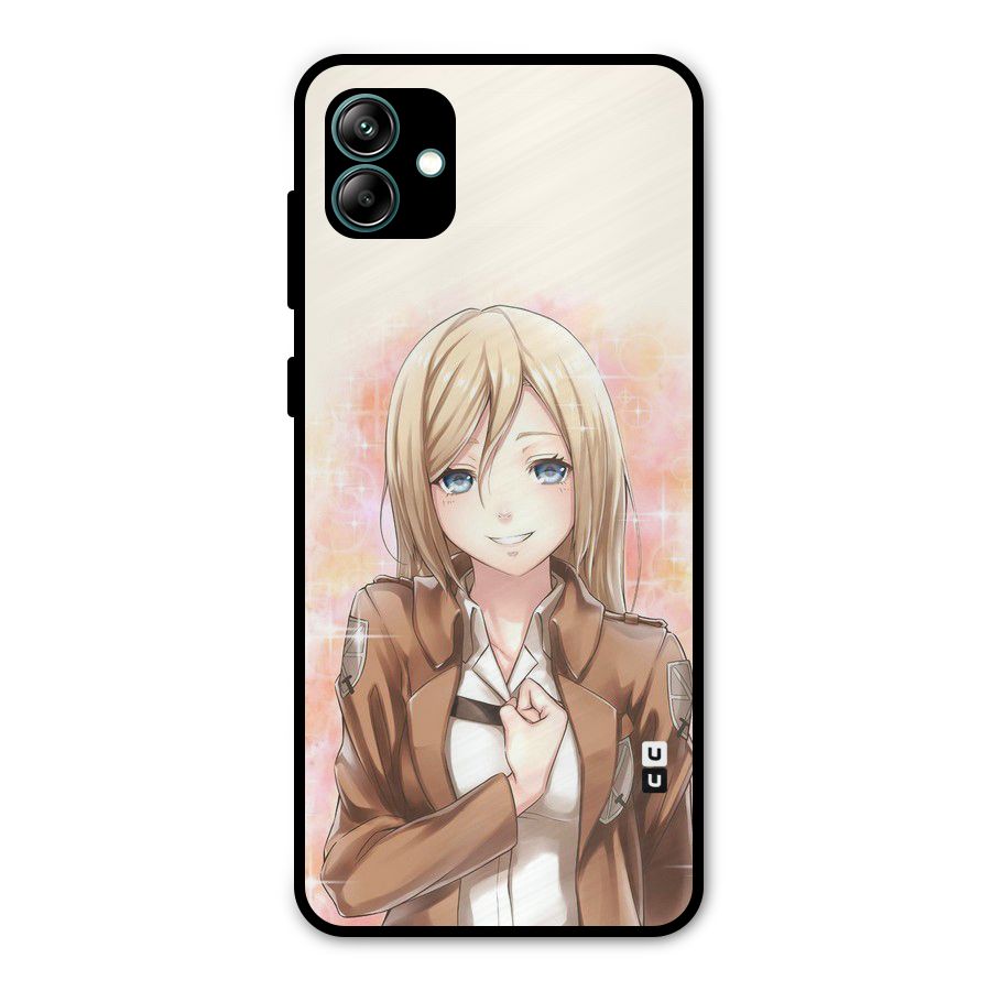 Cute Girl Art Metal Back Case for Galaxy A04