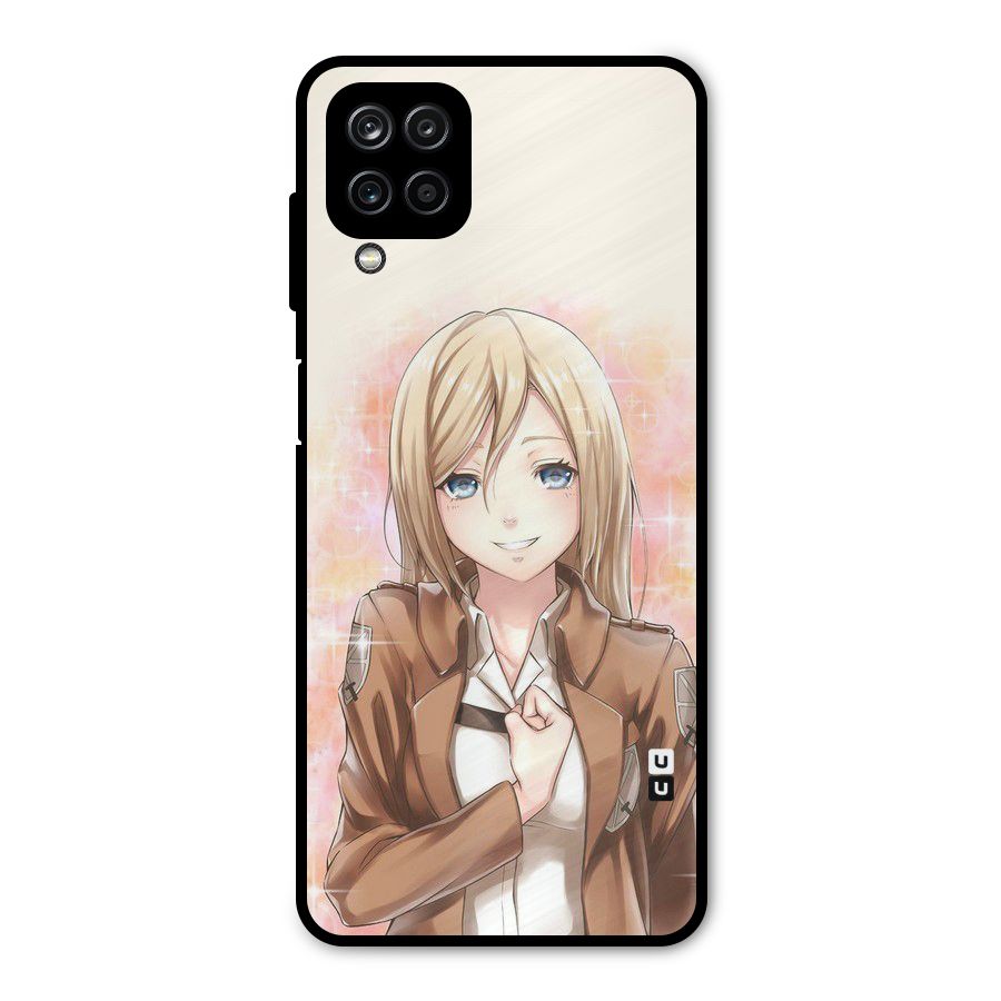 Cute Girl Art Metal Back Case for Galaxy A12