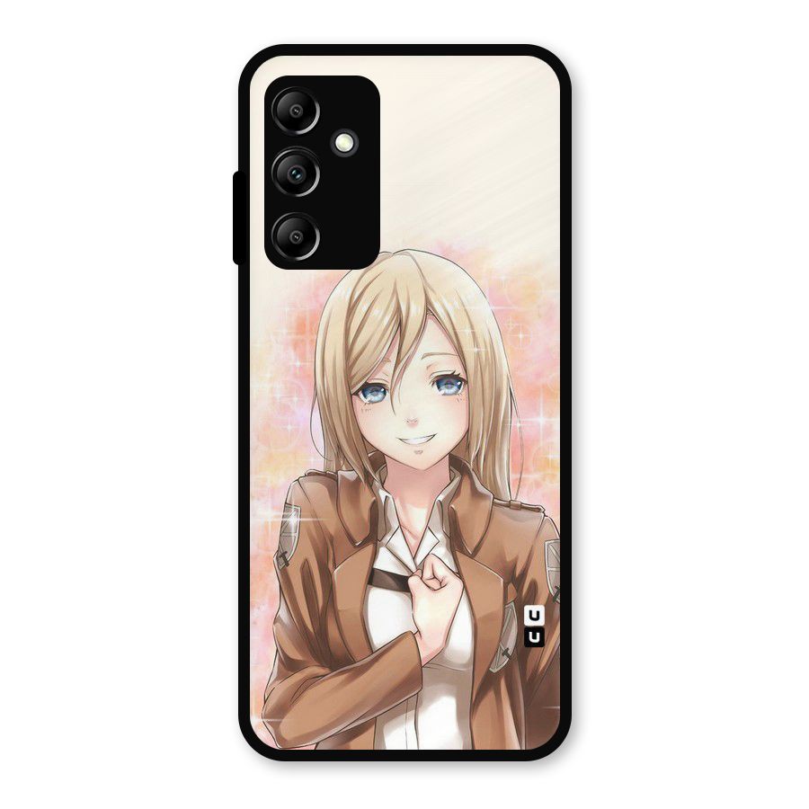 Cute Girl Art Metal Back Case for Galaxy A14 5G