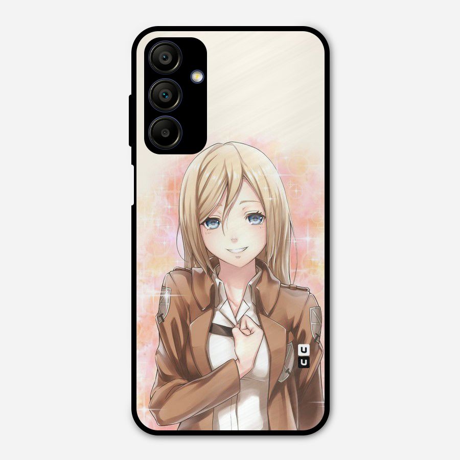 Cute Girl Art Metal Back Case for Galaxy A15 5G