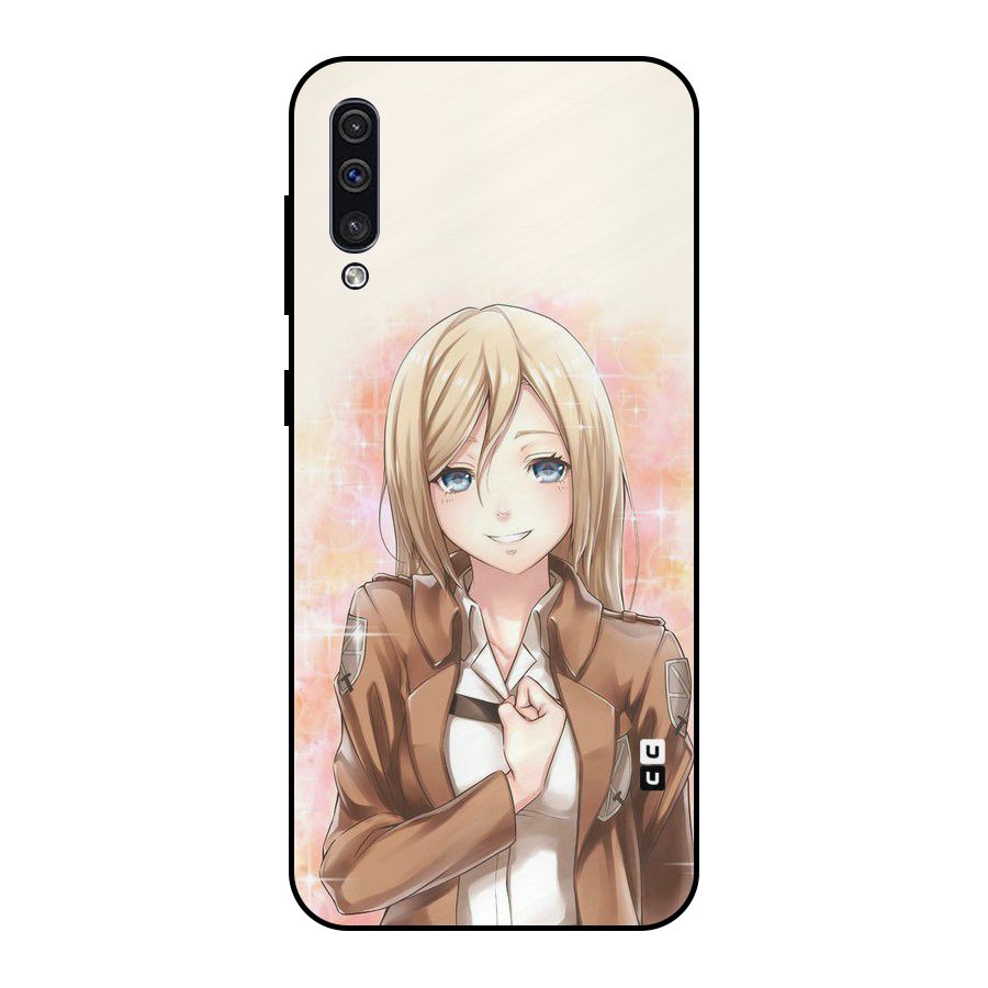 Cute Girl Art Metal Back Case for Galaxy A30s