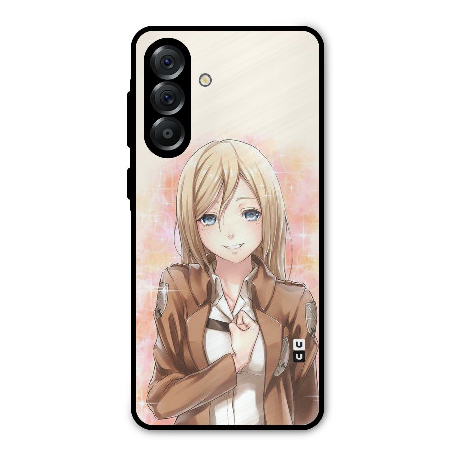 Cute Girl Art Metal Back Case for Galaxy A36