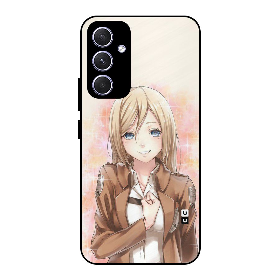 Cute Girl Art Metal Back Case for Galaxy A54