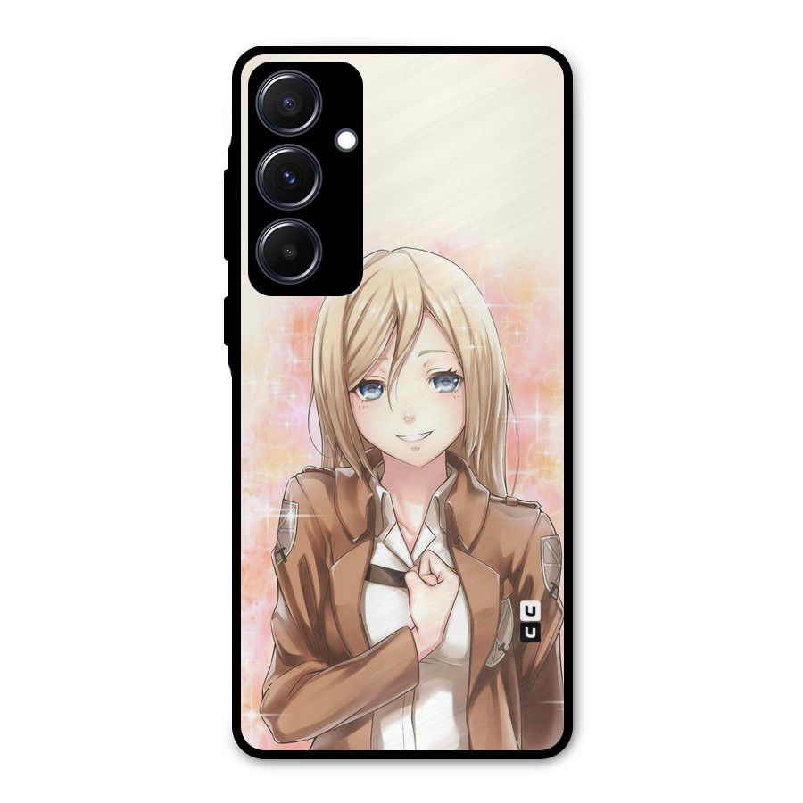 Cute Girl Art Metal Back Case for Galaxy A55