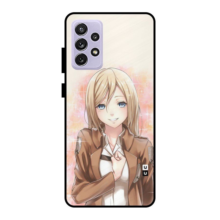 Cute Girl Art Metal Back Case for Galaxy A72