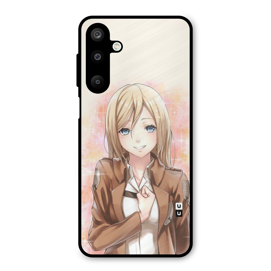 Cute Girl Art Metal Back Case for Galaxy M16