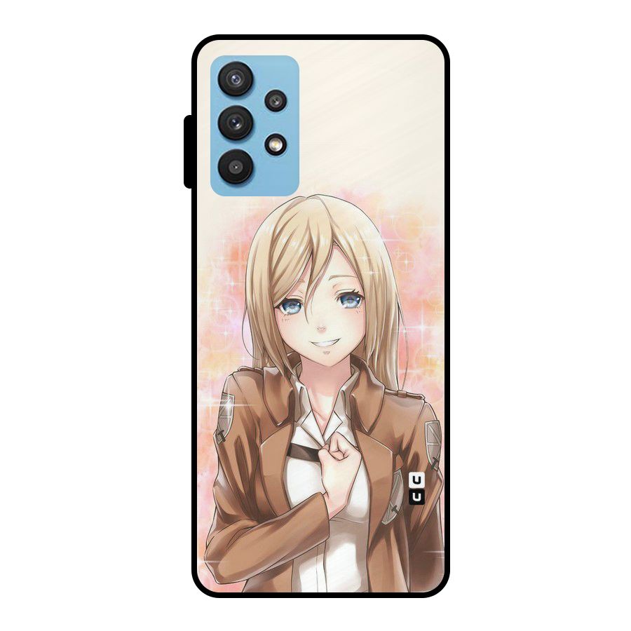 Cute Girl Art Metal Back Case for Galaxy M32 5G