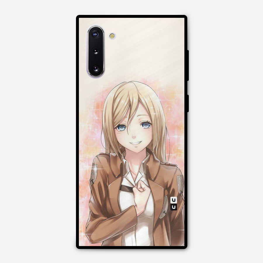 Cute Girl Art Metal Back Case for Galaxy Note 10
