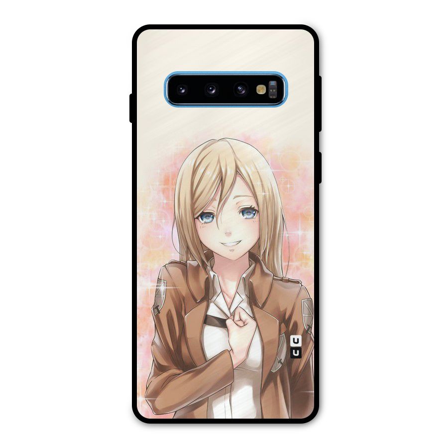 Cute Girl Art Metal Back Case for Galaxy S10