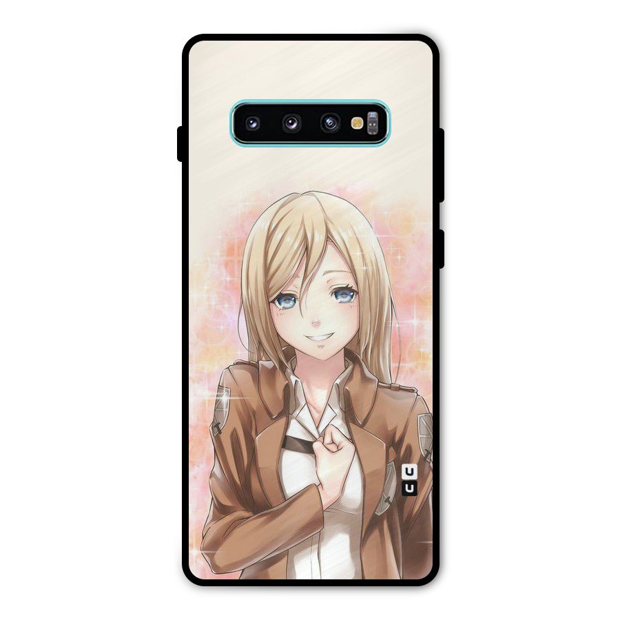 Cute Girl Art Metal Back Case for Galaxy S10 Plus