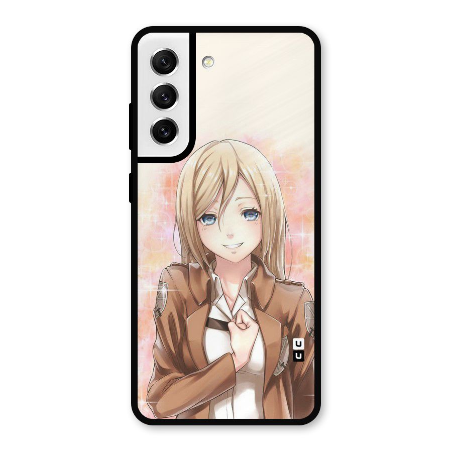Cute Girl Art Metal Back Case for Galaxy S21 FE 5G