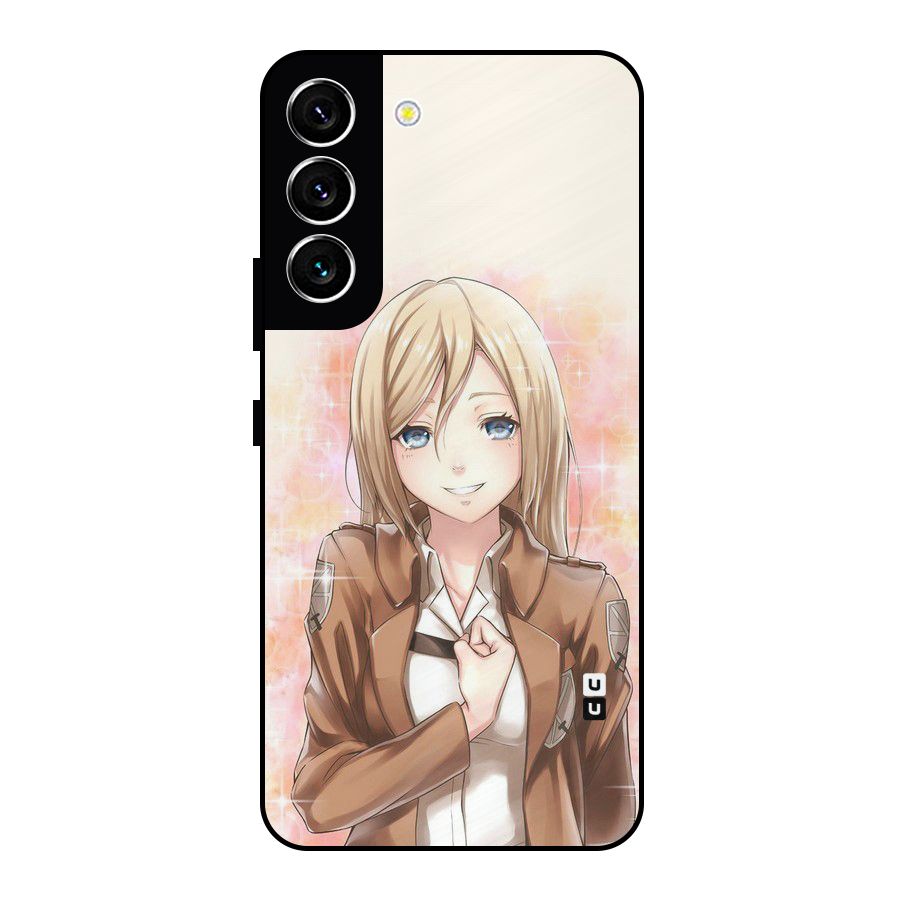 Cute Girl Art Metal Back Case for Galaxy S22 5G