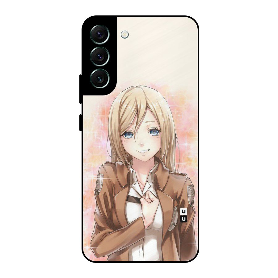 Cute Girl Art Metal Back Case for Galaxy S22 Plus 5G