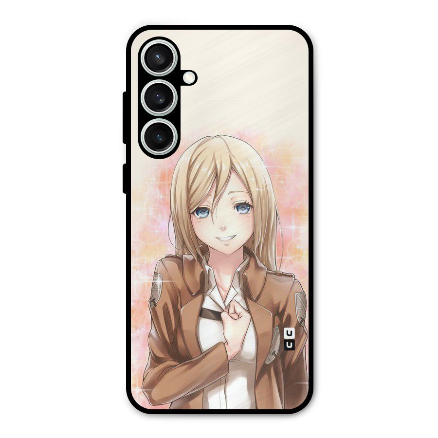 Cute Girl Art Metal Back Case for Galaxy S23 FE
