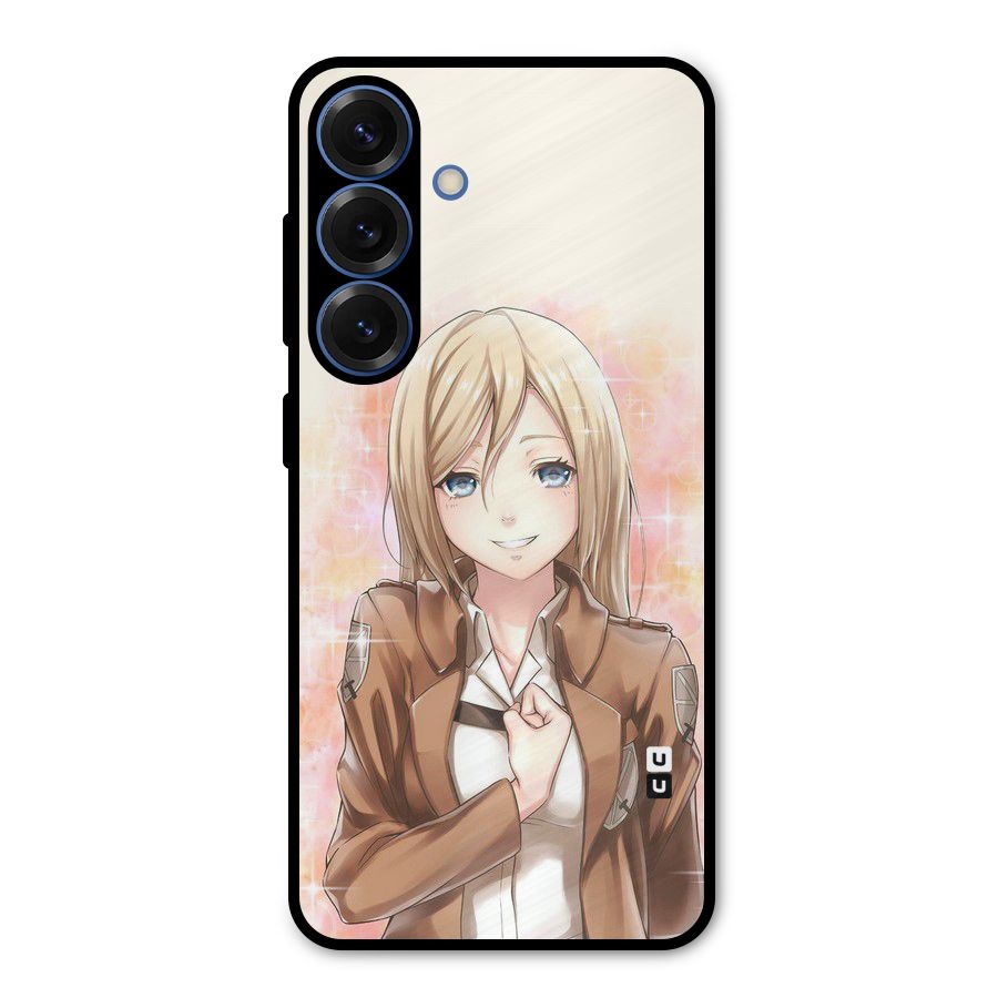 Cute Girl Art Metal Back Case for Galaxy S25