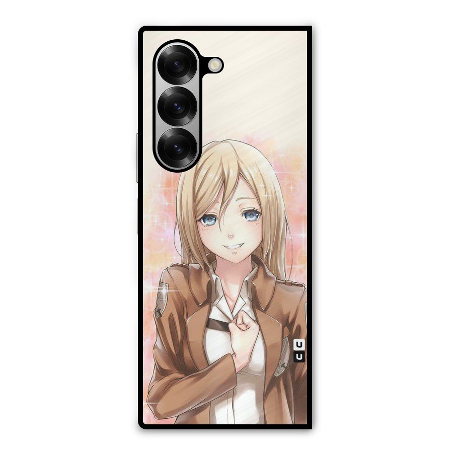 Cute Girl Art Metal Back Case for Galaxy Z Fold6