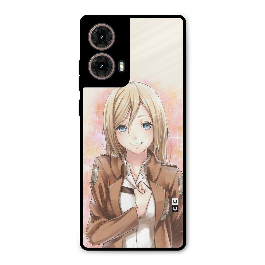 Cute Girl Art Metal Back Case for Moto G85
