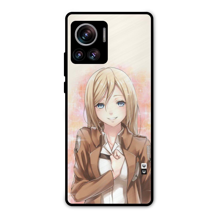 Cute Girl Art Metal Back Case for Motorola Edge 30 Ultra